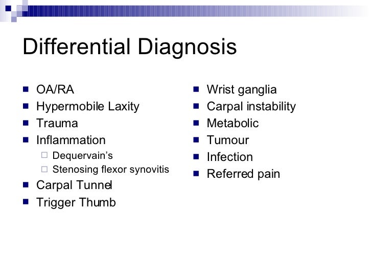 differential diagnosis thumb pain Uporn anal sex